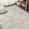 Jonathan Y Jazz High-Low Pile Art Deco Geometric Beige 3 ft. x 5 ft. Indoor/Outdoor Area Rug SBH106B-3 - alternate 2