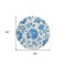 Homeroots 8' White And Denim Blue Round Floral Washable Indoor Outdoor Area Rug 589514 - alternate 3