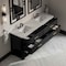 James Martin Vanities Lucian 72" Double Vanity, Carbon Oak, w/ 3 CM Siberian Silestone Widespread Top D704-V72-CBO-WSFR - alternate 3