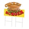 Signmission Chicken Burger Die Cut Yard & Stake outdoor plastic coroplast window, C-DC-2436-DS-Chicken Burger19 C-DC-2436-DS-Chicken Burger19 - alternate 1