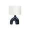 Monarch Specialties Lighting, 25"h, Table Lamp, Blue Ceramic, Ivory / Cream Shade, Contemporary, Modern I 9663 - alternate 1