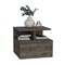 Homeroots 12" Brown Wood One Drawer Floating Nightstand 543695 - alternate 6