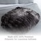 Lavish Home Oversized Ruched Faux Fur Blanket 60x80-Inch Jacquard Faux Fur Queen Throw for Sofas and Beds, Black HT-THROW1-BLK - alternate 3