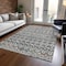 Homeroots 5' X 8' Gray Ivory And Gold Geometric Washable Indoor Outdoor Area Rug 612179 - alternate 3