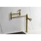 Kingston Brass Deck Mount Pot Filler Faucet with Knurled Handle, Brushed Brass KS3707RKZ - alternate 2