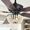Jonathan Y Erin 52" 3-Light Rustic Farmhouse Iron/Wood Bead Mobile-App/Remote-Controlled LED Ceiling Fan, Black/ JYL9618B - alternate 2
