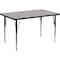 Flash Furniture Rectangle Activity Table, Laminate, Grey XU-A2448-REC-GY-H-A-GG - alternate 1