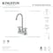 Kingston Brass Double-Handle 4" Centerset High-Arc Bar Faucet, Brushed Nickel FB8498ZX - alternate 2