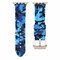 Elegani Alligator-Embossed Leather Band Compatible with Apple Watch 38mm, Blue, Yellow Gold Buckle LAT5-BLU-YGD-38 - alternate 1