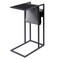 Homeroots 26" Black Wood and Iron C Table End Table With Magazine Holder And USB Port 544068 - alternate 4