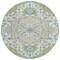 Homeroots 8' Artichoke Green Blue And Ivory Round Oriental Washable Indoor Outdoor Area Rug 596604 - alternate 4
