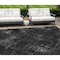 Homeroots 9' X 12' Charcoal Gray And Silver Geometric Washable Indoor Outdoor Area Rug 588296 - alternate 1