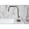 Kingston Brass Knurled Double-Handle 4" Centerset Bathroom Faucet with Brass Pop-Up, Polished Nickel KS6646KNL - alternate 2