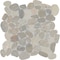 Daltile Pebble Oasis Natural Stone Flat Pebble Mosaic 12in x 12in in Tumbled Coal, 11PK PB19FLTPEBMSTM - alternate 1