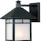 Homeroots Petite Matte Black Frosted Glass Lantern Wall Light 398639 - alternate 3