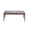 Homeroots 47" Gray and Walnut Stone And Solid Wood Coffee Table 572213 - alternate 4