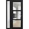 Vdomdoors Front Exterior Prehung FiberGlass Door Clear Glass See-through / Manux 8555 Matte Black Clear Glass MANUX8555EXD-BLK-W36+16 x H80-RH - alternate 2