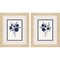 Homeroots Set Of Two Indigo Sketch Brown Framed Wall Art, 2PK 649153 - alternate 1