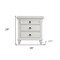 Homeroots 28" White Wood Three Drawer Nightstand 399249 - alternate 2
