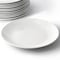 Elama Professional Kitchen 12 Piece Round Porcelain Salad Plate Set in White EL-2024-SP - alternate 2