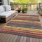 Homeroots 3' X 5' Granite Gray Copper And Yellow Striped Washable Indoor Outdoor Area Rug 598890 - alternate 5