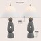 Jonathan Y Henge 28" Organic Minimalist Textured Resin/Metal Stacked LED Table Lamp, Gray, 2PK JYL9206B-SET2 - alternate 2