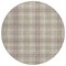Homeroots 8' Beige Ivory And Green Round Plaid Washable Indoor Outdoor Area Rug 597077 - alternate 2