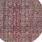 Homeroots 8' Pink And Brick Red Round Damask Washable Indoor Outdoor Area Rug 605099 - alternate 2