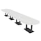 Skutchi Designs Racetrack Conference Table With Power Unit, 48 in W, 264 in L, White HAR-RAC-48X264-DOU.BK-WA7976-NA - alternate 1
