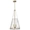 Nuvo Valentine, Large Pendant, Vintage Brass Finish, Hammered Glass 60/8267 - alternate 1