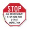 Signmission Stop All Drivers Must Stop Here For, 10 Inch X 10 Inch, Vinyl Decal OC-D-10-243 - alternate 1