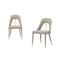 Homeroots Set of Two Gray and Silver Faux Leather and Stainless Steel Dining Side Chairs, 2PK 719104 - alternate 2