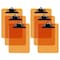 Davis Group Plastic Clipboard, Spring Clip, Transparent Orange, 6PK 4877-19-06 - alternate 1