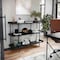Martha Stewart Emmett 3 Shelf 35in.H Storage Display Unit Bookcase w/Oil Rubbed Brnz Metal Frame in Blk Wood Grain JN-2542B3-BK-BK-MS - alternate 4