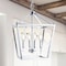 Jonathan Y Pagoda 12" 4-Light Classic Traditional Metal Cage Lantern LED Pendant, Chrome JYL7436C - alternate 5