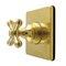 Kingston Brass Single-Handle Six-Way Diverter Valve with Square Trim Kit, Brushed Brass KS4047AX - alternate 1