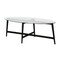 Homeroots 50" Clear And Black Glass And Steel Oval Coffee Table 520968 - alternate 2