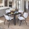 Regency Square Kee Breakroom Table W/ 4 M Stack Chairs, 30 in W, 30 in L, Neo Walnut TB3030NWBPBK47GY - alternate 2