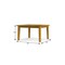 Homeroots 54" Oak Wood Frame Base Square Dining Table 640698 - alternate 2