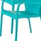 Homeroots Set of Two Turquoise Heavy Duty Plastic Outdoor Stacking Dining Chairs, 2PK 565196 - alternate 4