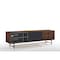 Homeroots 67in Brown Rubberwood Enclosed Storage TV Stand 473293 - alternate 1