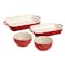 Staub Ceramic 4-pc Baking Dish Setand, Cherry 1014781 - alternate 1