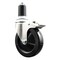 Service Caster 5 Inch 316SS Hard Rubber Swivel 1-1/2 Inch Expanding Stem Caster Lock Brake SCC SCC-SS316TTLEX20S514-HRS-112 - alternate 1