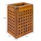 Happimess Junie Coastal Farmhouse Handcrafted Acacia Wood Indoor/Outdoor 2.7-Gallon Rectangular Grid Wastebas HPM1600A - alternate 3