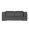 Homeroots 76in Dark Gray and Silver Italian Leather Power Reclining Loveseat 633749 - alternate 2