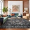 World Rug Gallery Vintage Medallion Area Rug 7 ft 10 in x 10 ft Black WR142BLACK8X10 - alternate 2