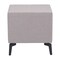 Homeroots 20" Gray and Black Fabric Wood and Steel End Table With Two Drawers 556561 - alternate 2