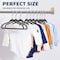 Lifemaster Black Velvet Kids Hangers 30 Pack, 10.83" Non-Slip, Slim ABS, Swivel Hook & Notches LMVVBH30BK - alternate 4