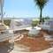 Homeroots 8' Terra Cotta And Beige Round Floral Washable Indoor Outdoor Area Rug 589586 - alternate 2
