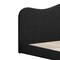 Homeroots Black Ribbed Texture Velvet Upholstered Queen Bed Frame 583190 - alternate 3